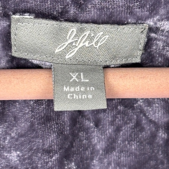 J. Jill Gray Corduroy Jacket with velvet trim - Picture 4 of 8